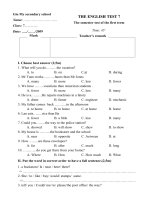 ĐỀ THI HKI - ANH 7