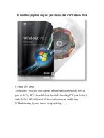 10 thủ thuật giúp bạn tăng tốc game nhanh nhất trên Windows Vista