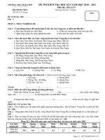 Tài liệu de thi dia hk1 - nam hoc 2010.2011