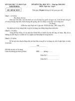 Đề và đáp án van 9 hk1 2010-2011