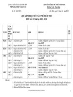 Gián án Lịch kiểm tra 15 phút và 1 tiết HKII THCS (2010 - 2011)