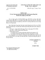 Bài soạn số 138/TB-CĐGD ngày 27/12/2010 về việc thông báo triệu tập đại biểu về dự đại hội