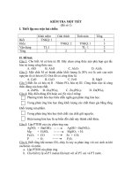 Bài giảng dề kiểm tra hóa học 8 hki