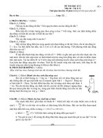 Lý 12 Đề thi HK I số 2