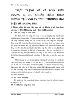 THỰC TRẠNG VỀ KẾ TOÁN TIỀN LƯƠNG VÀ CÁC KHOẢN TRÍCH THEO LƯƠNG TẠI CÔNG TY TNHH THƯƠNG MẠI ĐIỆN TỬ  HOÀNG SƠN