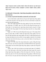 THỰC TRẠNG CHẤT LƯỢNG PHÂN TÍCH TÍN DỤNG TẠI SỞ GIAO DỊCH NGÂN HÀNG NÔNG NGHIỆP VÀ PHÁT TRIỂN NÔNG THÔN VIỆT NAM