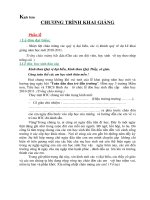 Bài giảng Khai giang