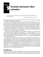 The better alternative - effect estimation