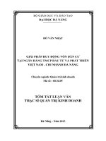 Giải pháp huy động vốn dân cư tại ngân hàng TMCP đầu tư và phát triển việt nam   chi nhánh đà nẵng 