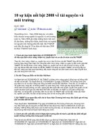 Bài giảng 10 sự kiện nổi bật 2008 về tài nguyên và môi trường