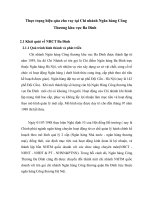 Thực trạng hiệu qủa cho vay tại Chi nhánh Ngân hàng Công Thương khu vực Ba Đình