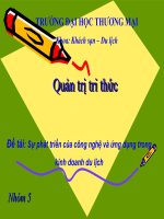 Sự phát triển của công nghệ và ứng dụng trong kinh doanh du lịch