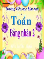 Gián án Bảng Nhân  2 - Lê Thị Hạnh