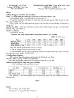 Bài soạn Đề và đáp án thi thử TN12