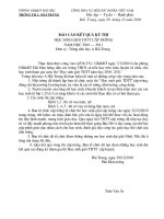 Gián án Báo cáo thi TDTT cấp trường 2010-2011