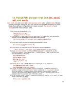 phrasal verbs and can, could, will, and would