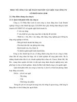 Thực tế công tác kế toán nguyên vật liệu tại công ty Cổ phần bảo linh