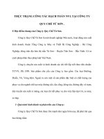 THỰC TRẠNG CÔNG TÁC HẠCH TOÁN NVL TẠI CÔNG TY QUY CHẾ TỪ SƠN