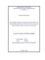 Luận văn bào chế thử nghiệm và ứng dụng cao mật động vật trong phòng bệnh lợn con phân trắng tại trại anh đào tất hiến   mễ sở   văn giang   hưng yên 
