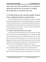 THỰC TRẠNG KẾ TOÁN CHI PHÍ SẢN XUẤT VÀ TÍNH GIÁ THÀNH SẢN PHẨM XÂY LẮP TẠI CÔNG TY CỔ PHẦN PHÁT TRIỂN ĐẦU TƯ XÂY DỰNG VIỆT NAM