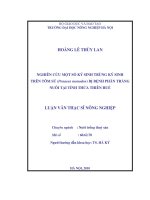 Luận văn nghiên cứu một số ký sinh trùng ký sinh trên tôm sú (penaues monodon) bị bệnh phân trắng nuôi tại tỉnh thừa thiên huế 