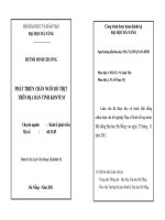 Phát triển chăn nuôi bò thịt trên địa bàn tỉnh kontum 