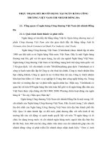 THỰC TRẠNG RỦI RO TÍN DỤNG TẠI NGÂN HÀNG CÔNG THƯƠNG VIỆT NAM CHI NHÁNH ĐỐNG ĐA