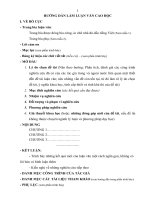 Gián án hướng dẫn bố cục luận văn thạc sỹ