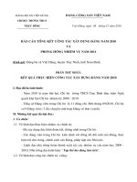 Bài soạn Báo cáo tổng kết công tác Đảng 2010