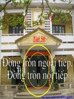 Bài giảng Tiết 50: Đường tròn ngoại tiếp - Đường tròn nội tiếp