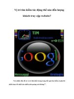 Vị trí tìm kiếm tác động thế nào đến lượng khách truy cập website?