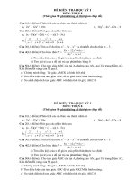 Kiểm tra học kỳ I Toán 8