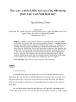 Bảo đảm quyền khiếu nại của công dân trong  pháp luật Việt Nam hiện nay