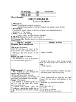 Bài soạn Unit 9 Deserts