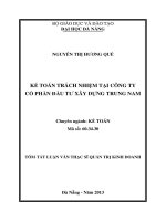 Kế toán trách nhiệm tại công ty cổ phần đầu tư xây dựng trung nam 