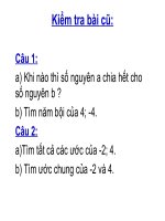 Tài liệu bội và ước của một số nguyên(2)