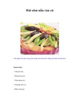 Hải sâm nấu rau củ