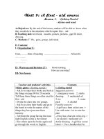 Bài giảng Lesson 1