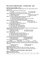 Bài soạn Đề & đáp án SH9 (09-2010)