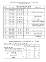 Gián án KẾ HOẠCH-MA TRẬN NỘI DUNG KIỂM TRA HỌC KÌ 2 KHỐI 10 NĂM HỌC 2011
