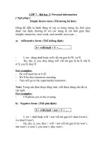 Gián án GRAMMAR NOTE UNIT 2