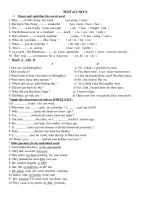 Bài giảng exercises   of unit 9