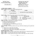 Bài soạn đề kiểm tra học kì I - 2010
