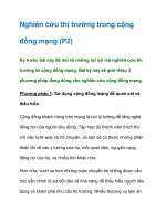 Nghiên cứu thị trường trong cộng đồng mạng (P2)