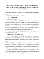 THỰC TRẠNG CÔNG TÁC QUẢN LÝ VỐN SỰ NGHIỆP CÓ TÍNH CHẤT ĐẦU TƯ XÂY DỰNG ĐỐI VỚI CÁC SỞ, BAN, NGÀNH CỦA THÀNH PHỐ HÀ NỘI