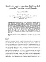 Nghiên cứu phương pháp tăng chất lượng dịch  vụ truyền Video trên mạng không dây
