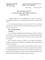 Tài liệu Báo cáo sơ kết kỳ I - 2010 - 2011