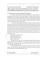 THỰC TRẠNG KẾ TOÁN CHI PHÍ SẢN XUẤT VÀ TÍNH GIÁ THÀNH SẢN PHẨM XÂY LẮP TẠI CTCP SÔNG ĐÀ 2