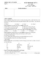 Bài soạn Đề kiểm tra HKI - Lý 6