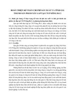 HOÀN THIỆN KẾ TOÁN CHI PHÍ SẢN XUẤT VÀ TÍNH GIÁ THÀNH SẢN PHẨM XÂY LẮP TẠI CTCP SÔNG ĐÀ 2